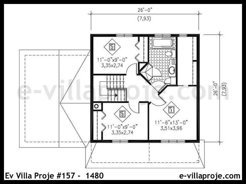 Ev Villa Proje #157 - 1480