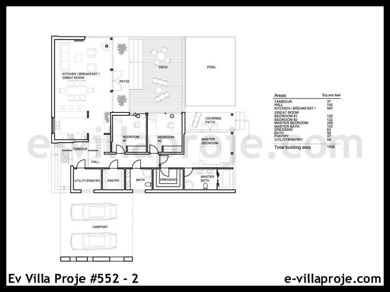 Ev Villa Proje #552 - 2