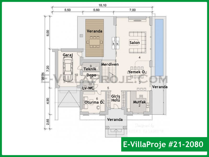 Ev Villa Proje #21 - 2080
